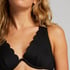 Non Padded Underwired Bikini Top Scallop, Black