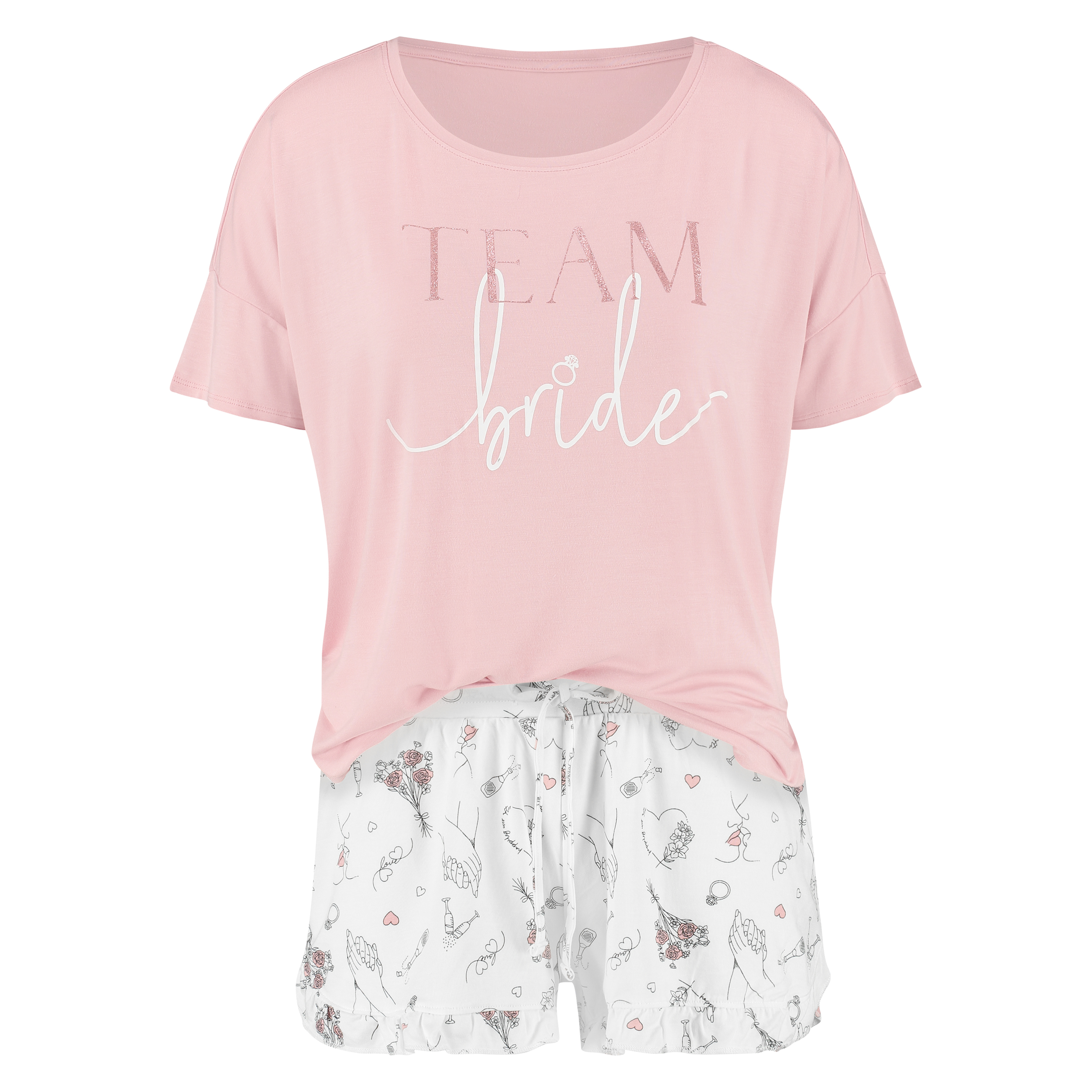 Team Bride pyjama set, Pink, main