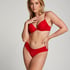V-shaped Brazilian knickers mesh, Red