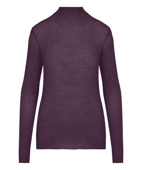 super soft Turtleneck shirt with Cashmere, Purple
