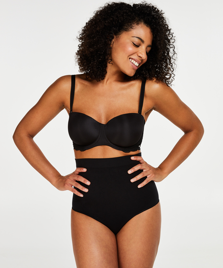 Firming high waisted thong - Level 2, Black