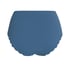 Scallop High Waist Rio Bikini Bottom, Blue