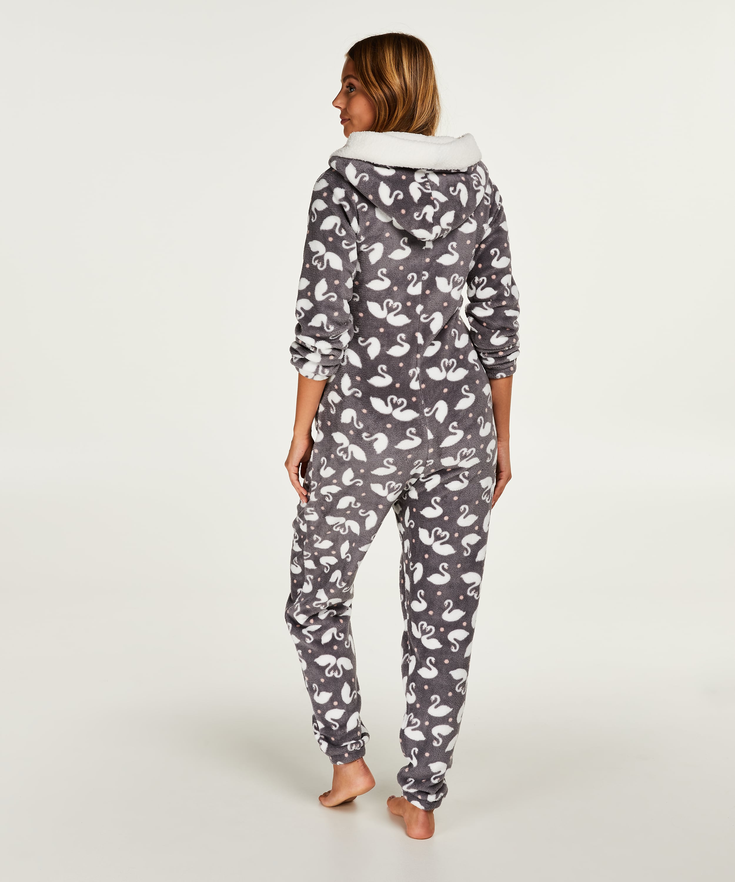Fleece onesie, Gray, main