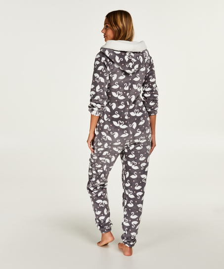 Fleece onesie, Gray