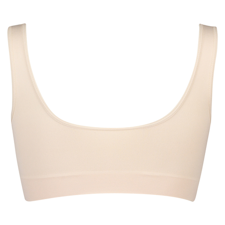 Seamless Crop Top, Beige