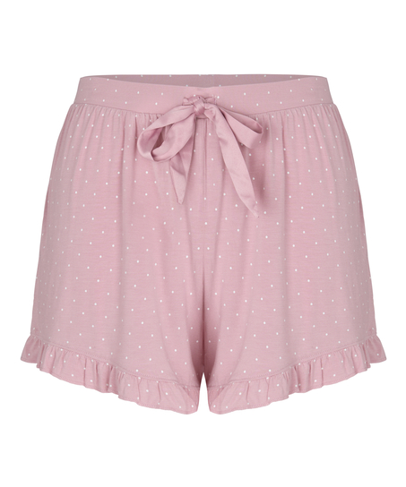 Jersey Ruffled Shorts, Pink
