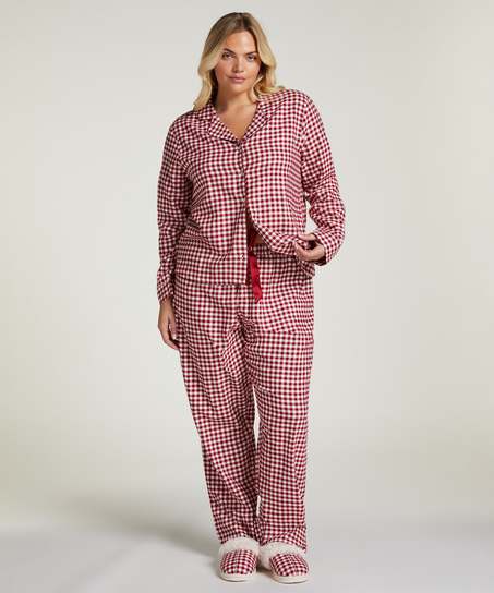 Flannel Pyjama Set, Red