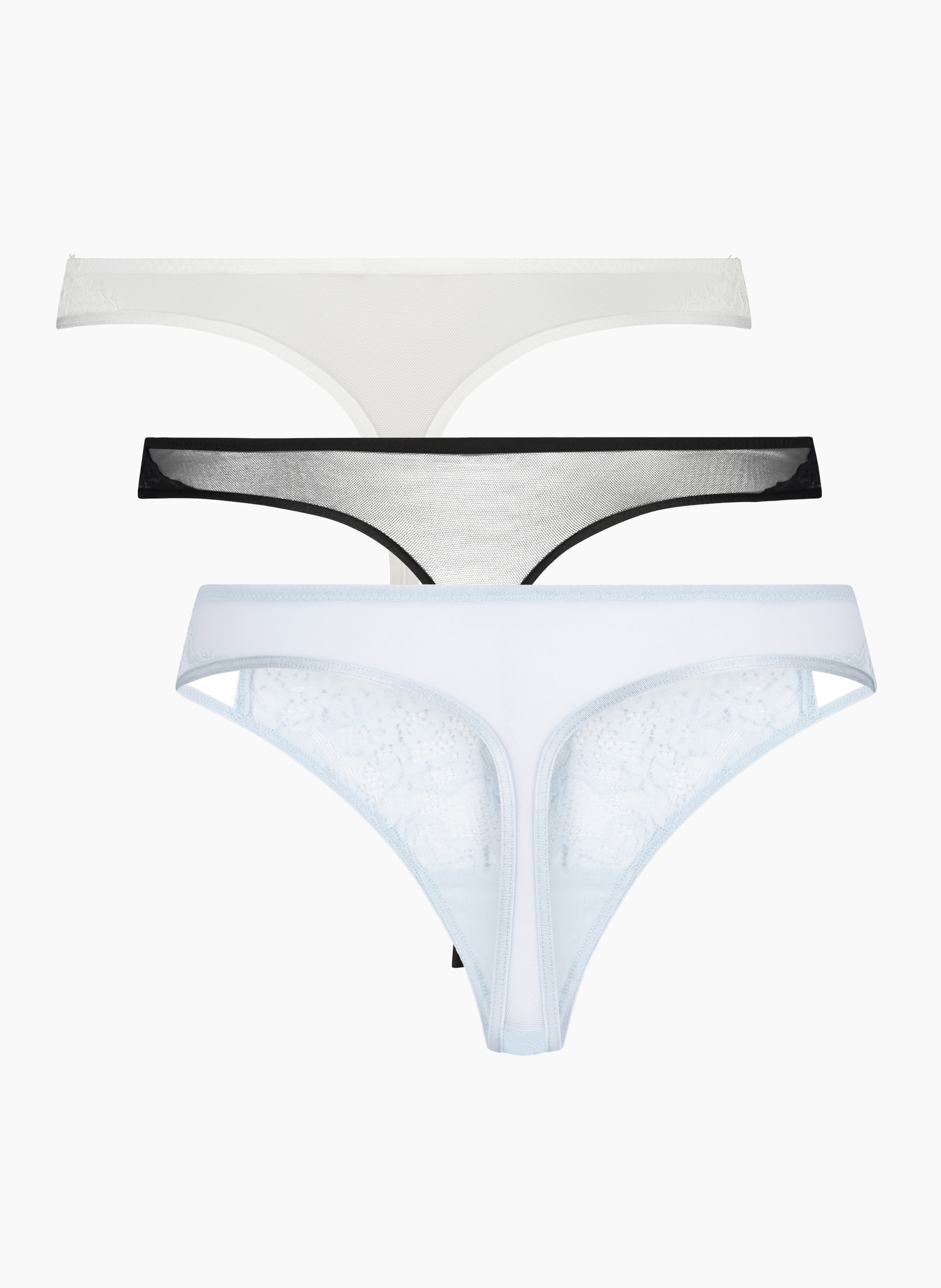 3-Pack Thong Briar, Black, main