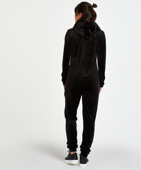 Velvet onesie, Black