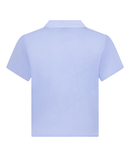 Satin Short-Sleeved Jacket, Purple