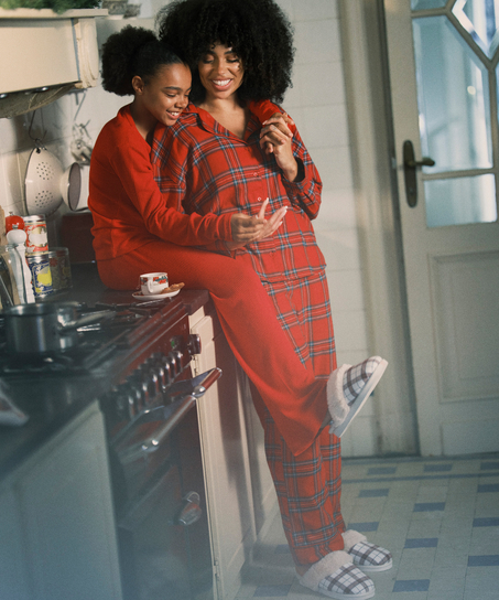 Brushed Jersey Trousers, Red