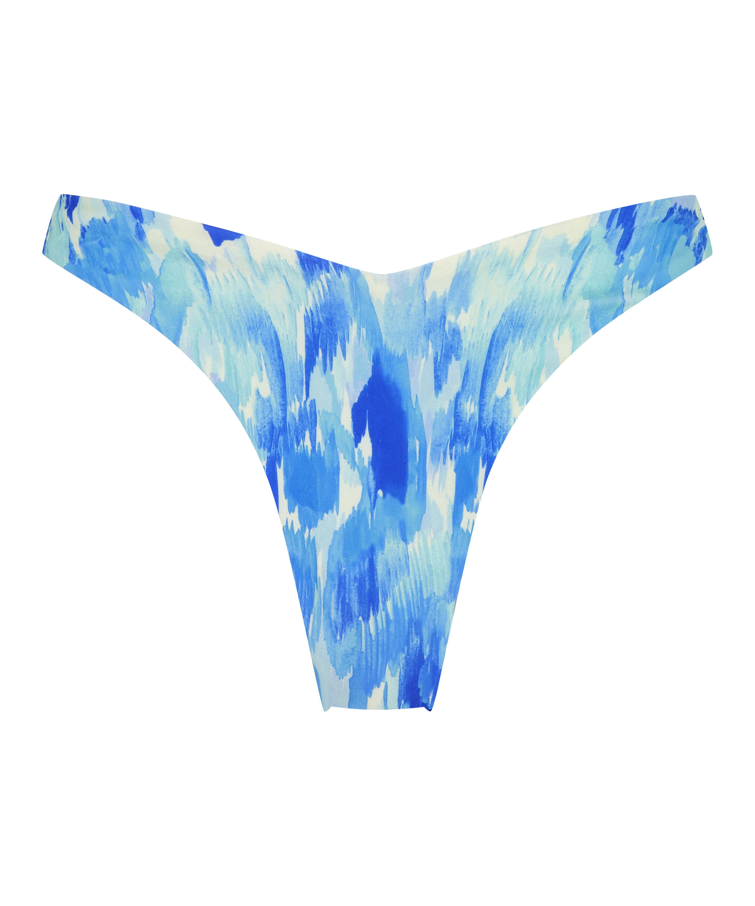 Paraguay High-Leg Bikini Bottoms, Blue