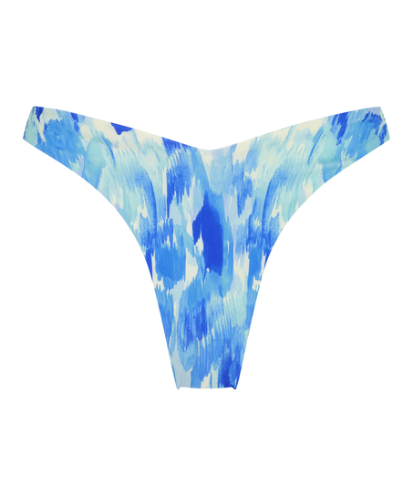 Paraguay High-Leg Bikini Bottoms, Blue