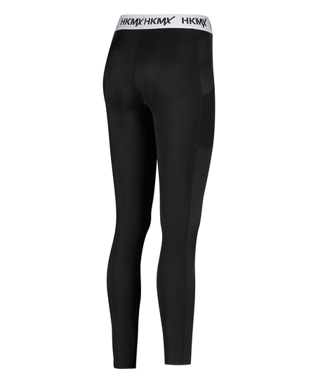 HKMX Regular Waist Sports Tights, Black