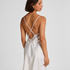 Peonie Slipdress Satin, White