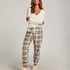 Flannel Pyjama Pants, Beige