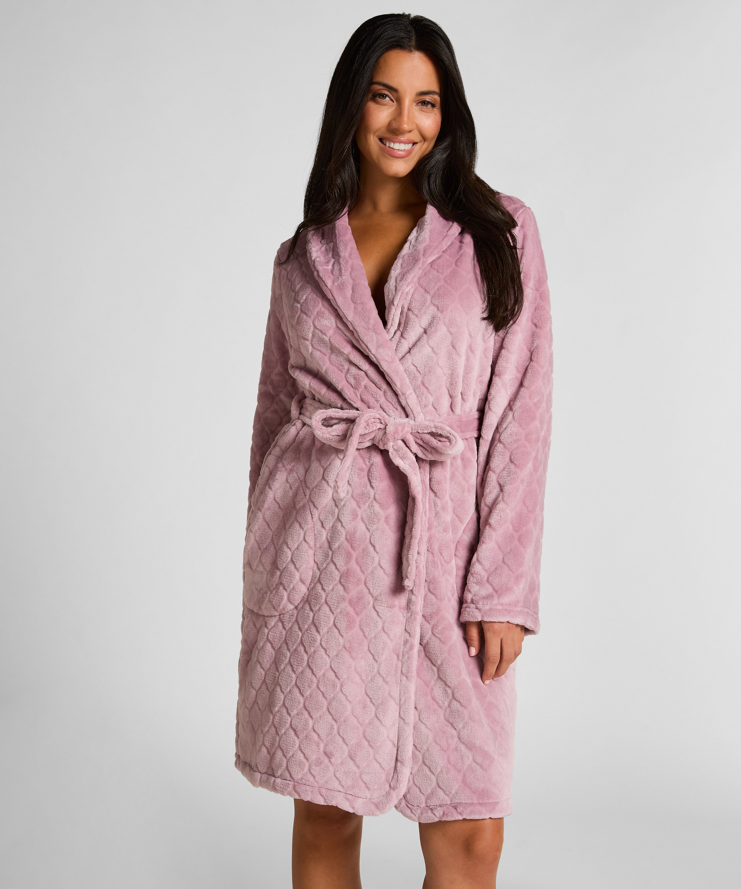 Robe Short Fleece, Purple, main