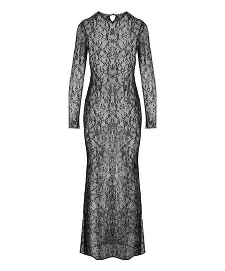 Slipdress Allover Lace, Black