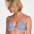 Marina Padded Triangle Bralette, Gray