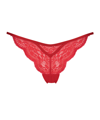 Premium Photo  Red lace panties on a beige background. lace. matter.