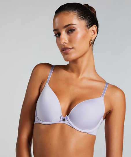 Plunge Padded Underwired Bra, Purple