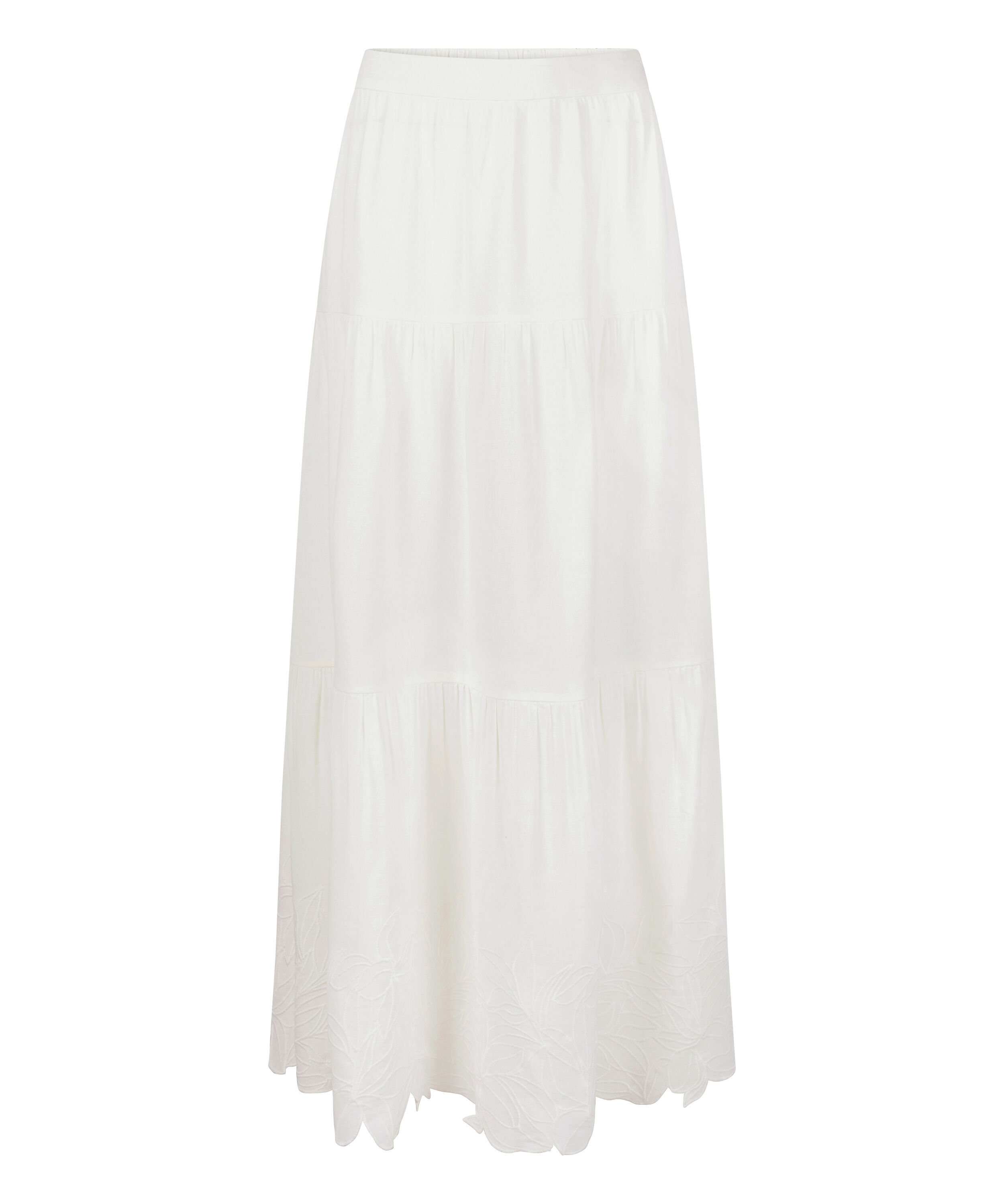 Embroiderd Skirt, White