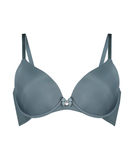 Plunge Padded Underwired Bra, Blue
