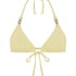 Triangle Crochet Bikini Top, Yellow
