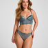 Padded Underwired Longline Bra Viktoria, Blue