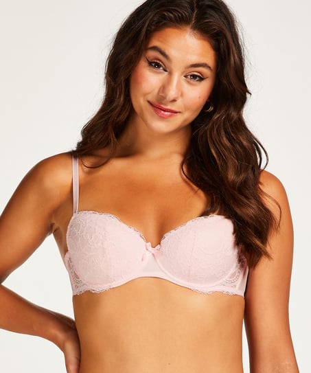 Teddy Padded Underwired Bra, Pink