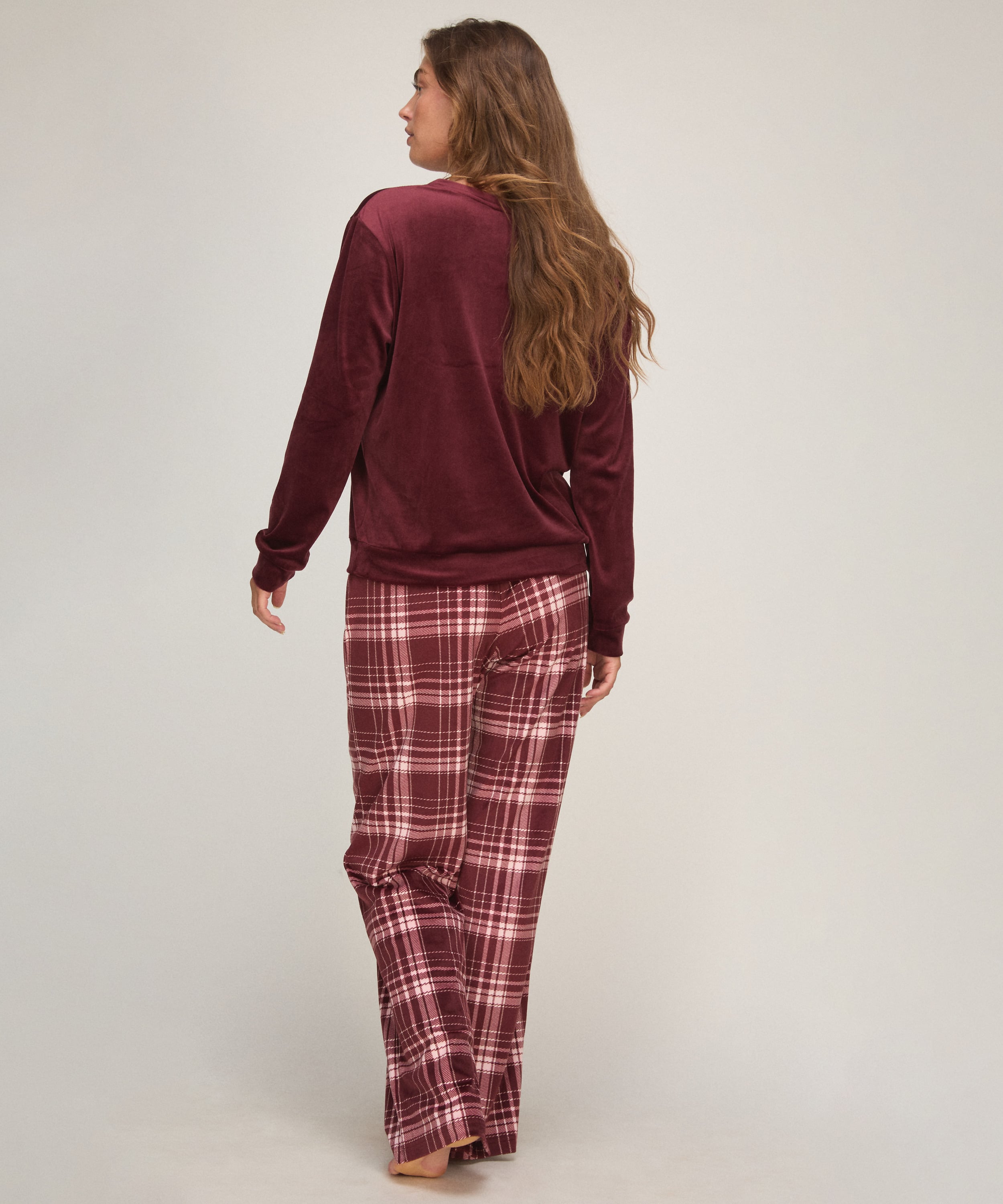 Velvet Pyjama Set, Purple, main
