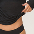 super soft Lace V-Neck shirt with Cashmere, Black