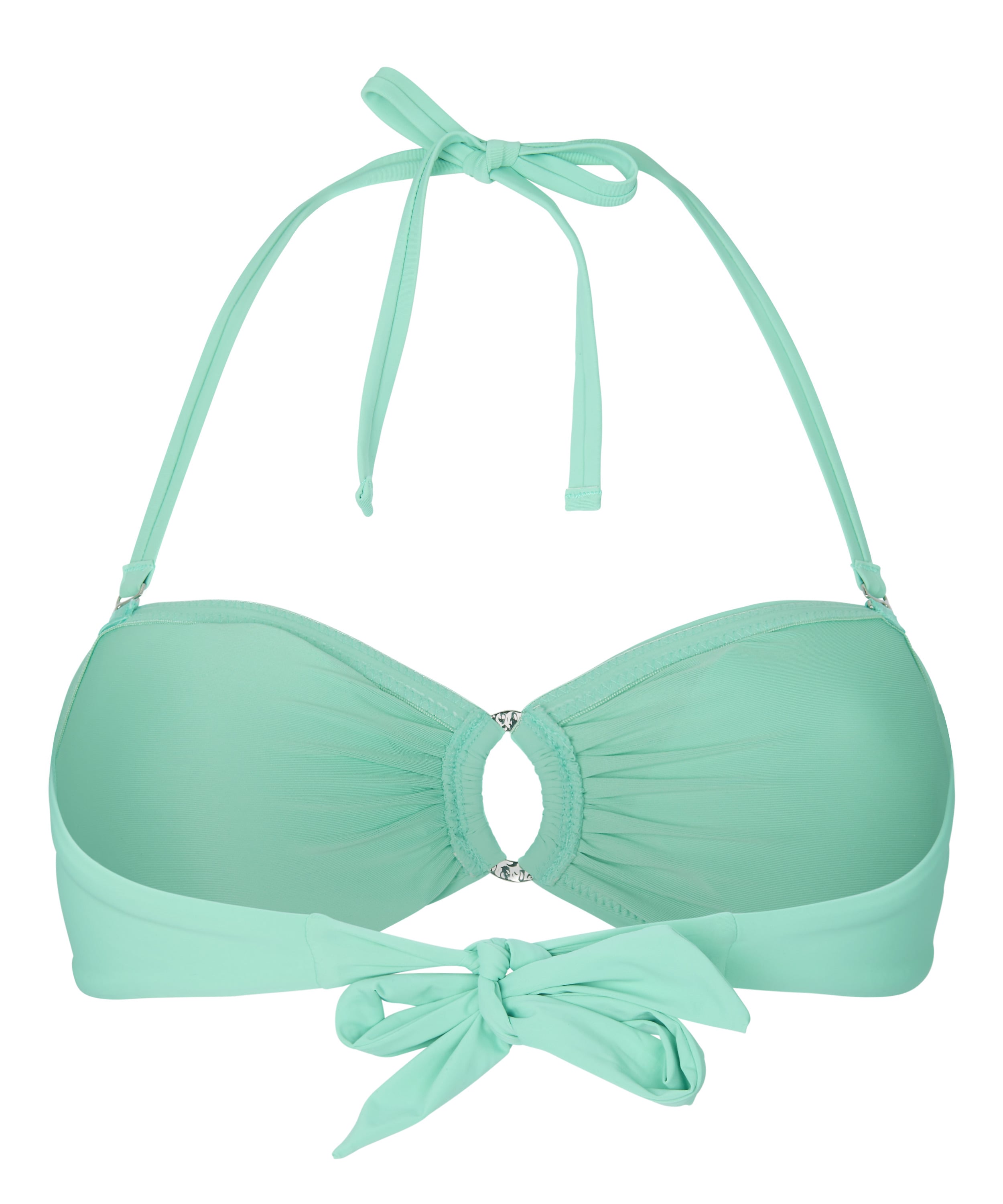 Luxe Bandeau Bikini Top, Green, main
