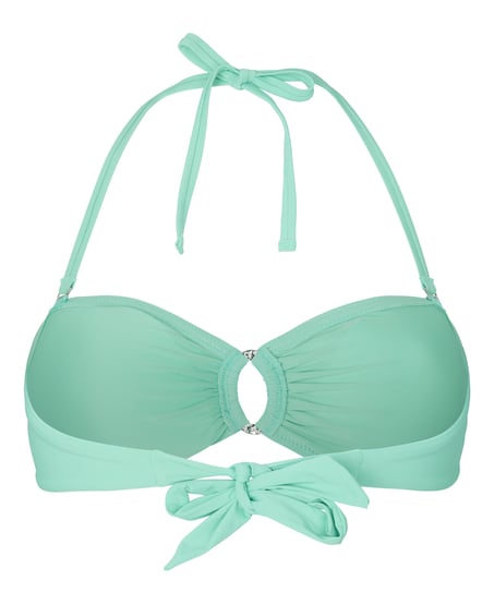 Luxe Bandeau Bikini Top, Green