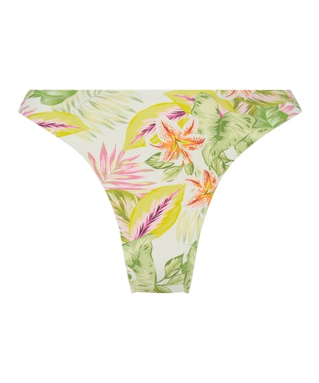 Tropics High-Leg Bikini Bottoms, White