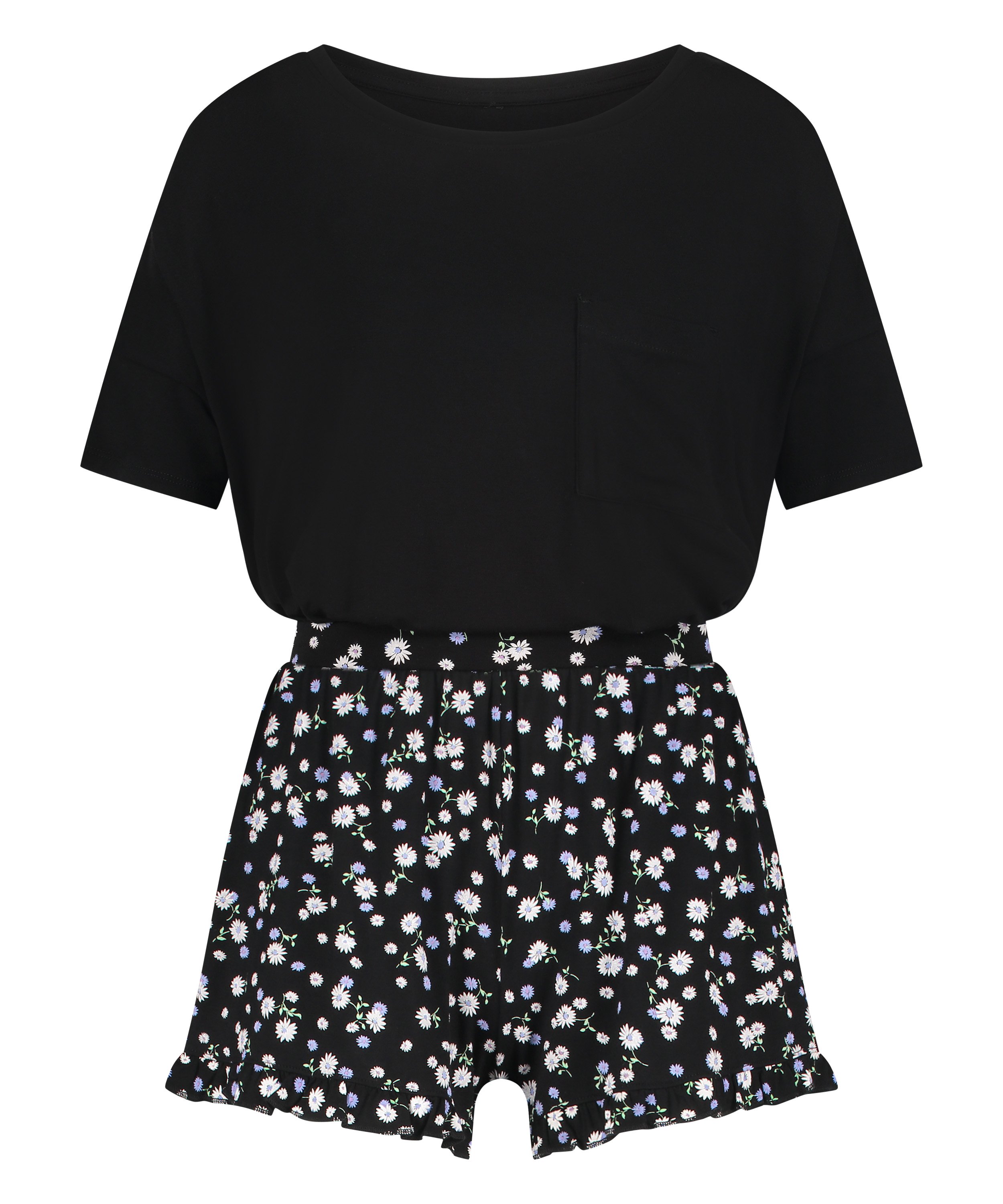 Short Pyjama Set, Black, main