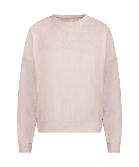 Velours top, Pink