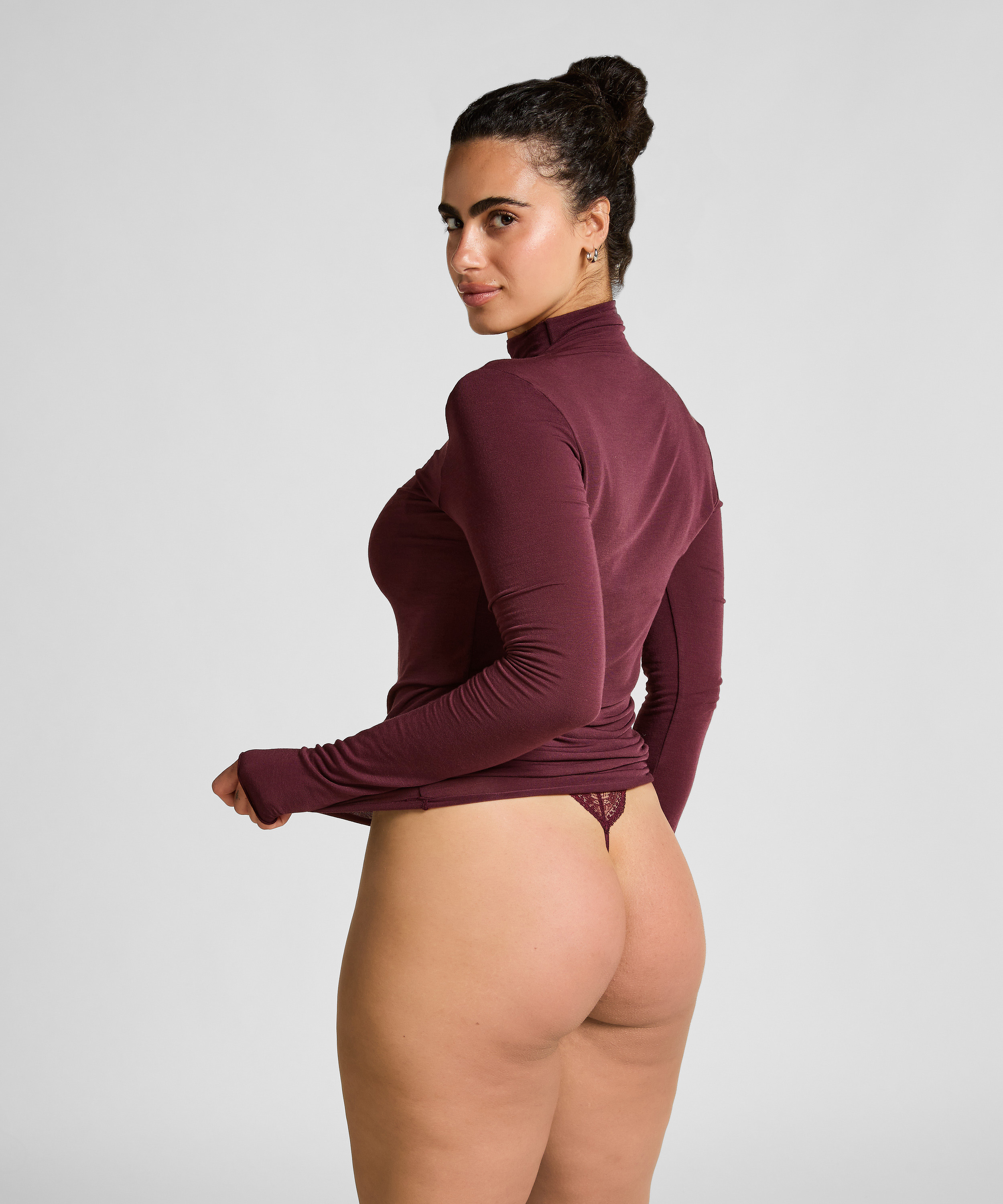 super soft Turtleneck shirt with Cashmere, Purple, main