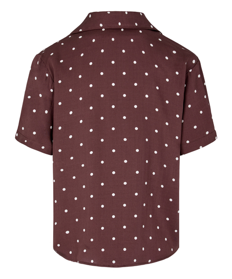 Pyjama Jacket Satin, Brown