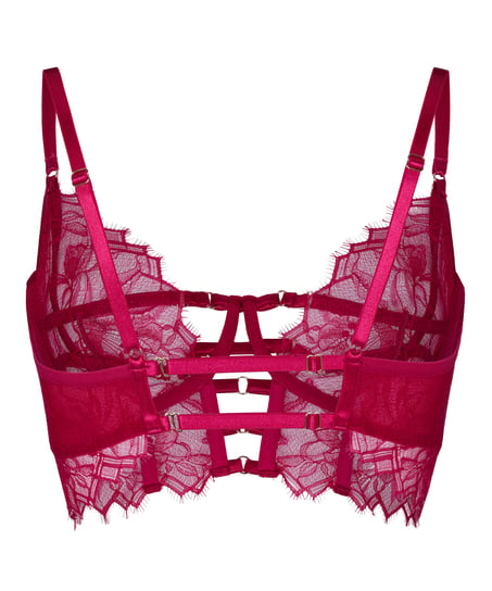 Non-Padded Underwired Longline Bra Bea, Red