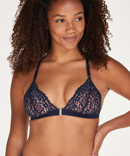 Marina Padded Triangle Bralette, Blue