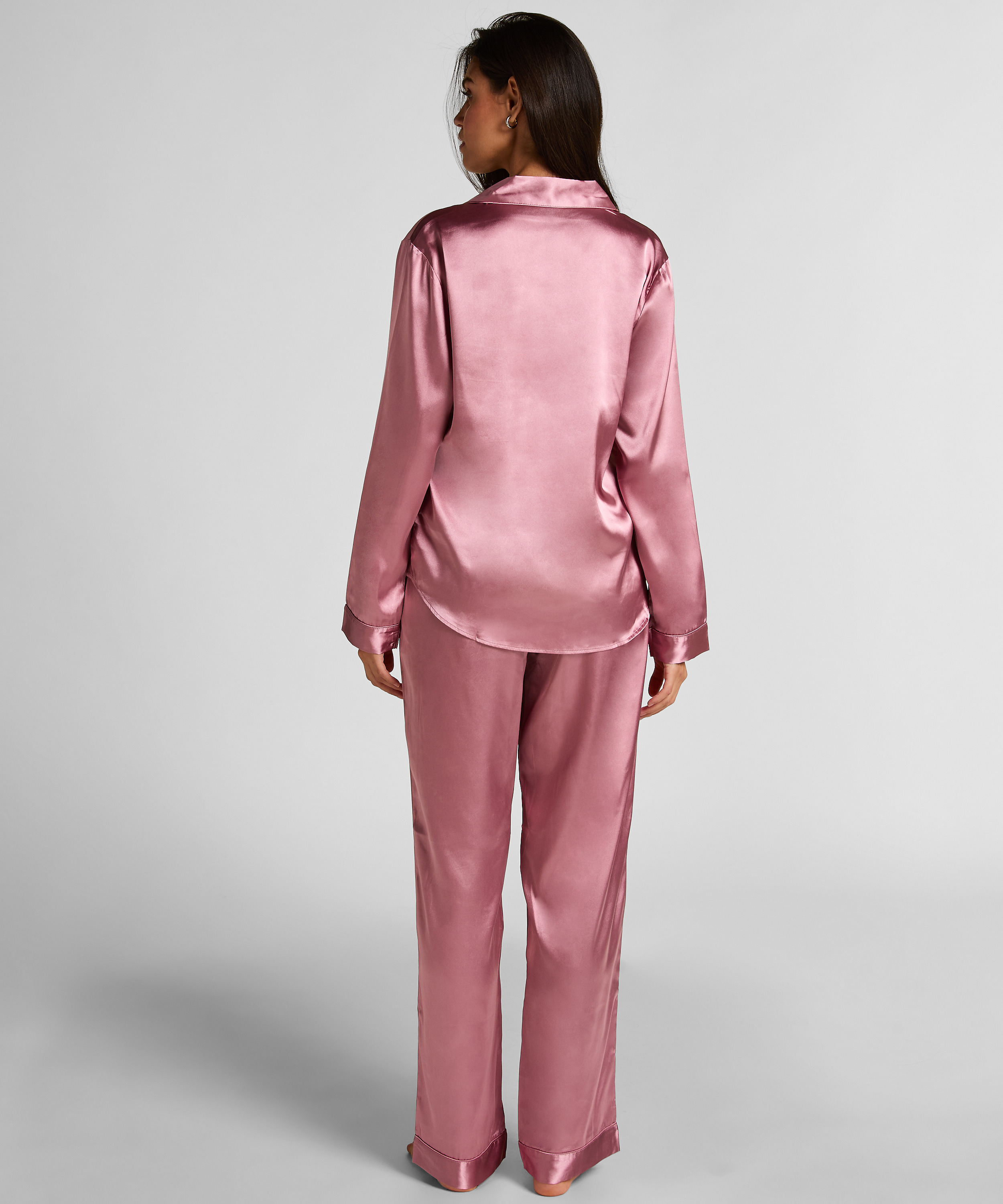 Pyjama Set Shiny Satin, Pink, main