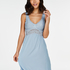 Modal Lace Slip Dress, Blue