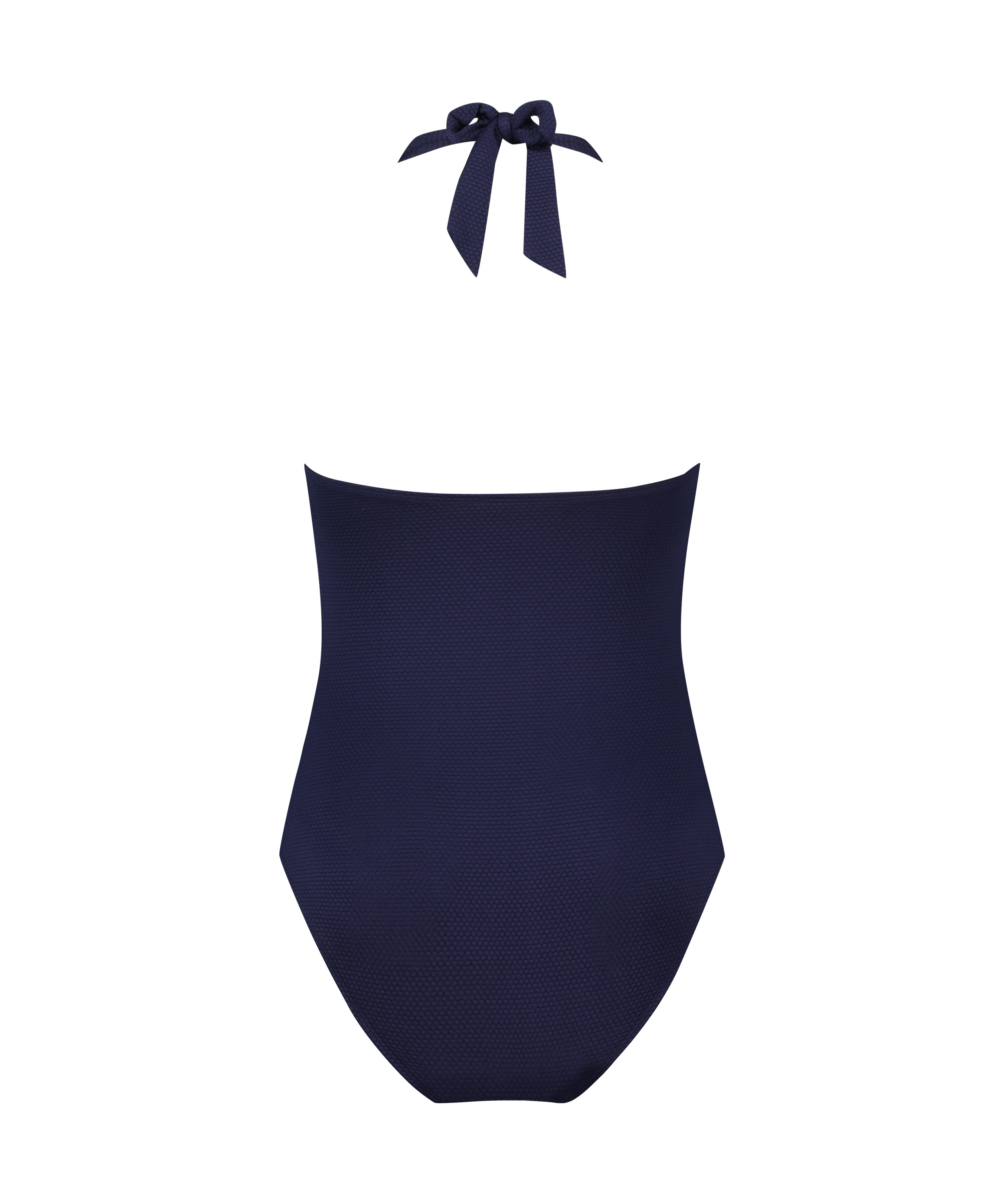 Shaping Halter Scallop Swimsuit, Blue, main