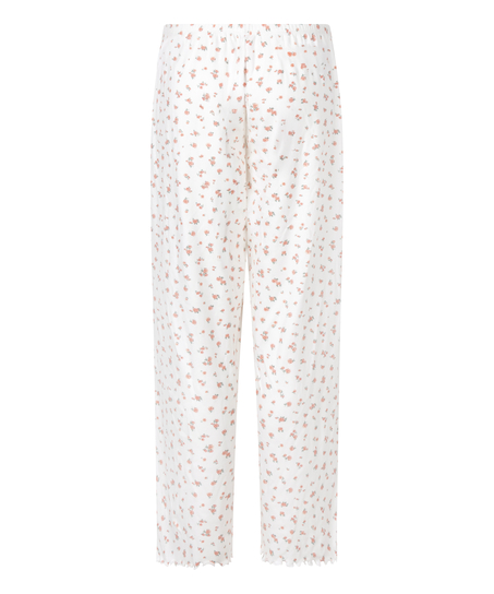 Ribbed Pyjama Pants, White