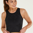 HKMX Sport crop tank top Naira, Black
