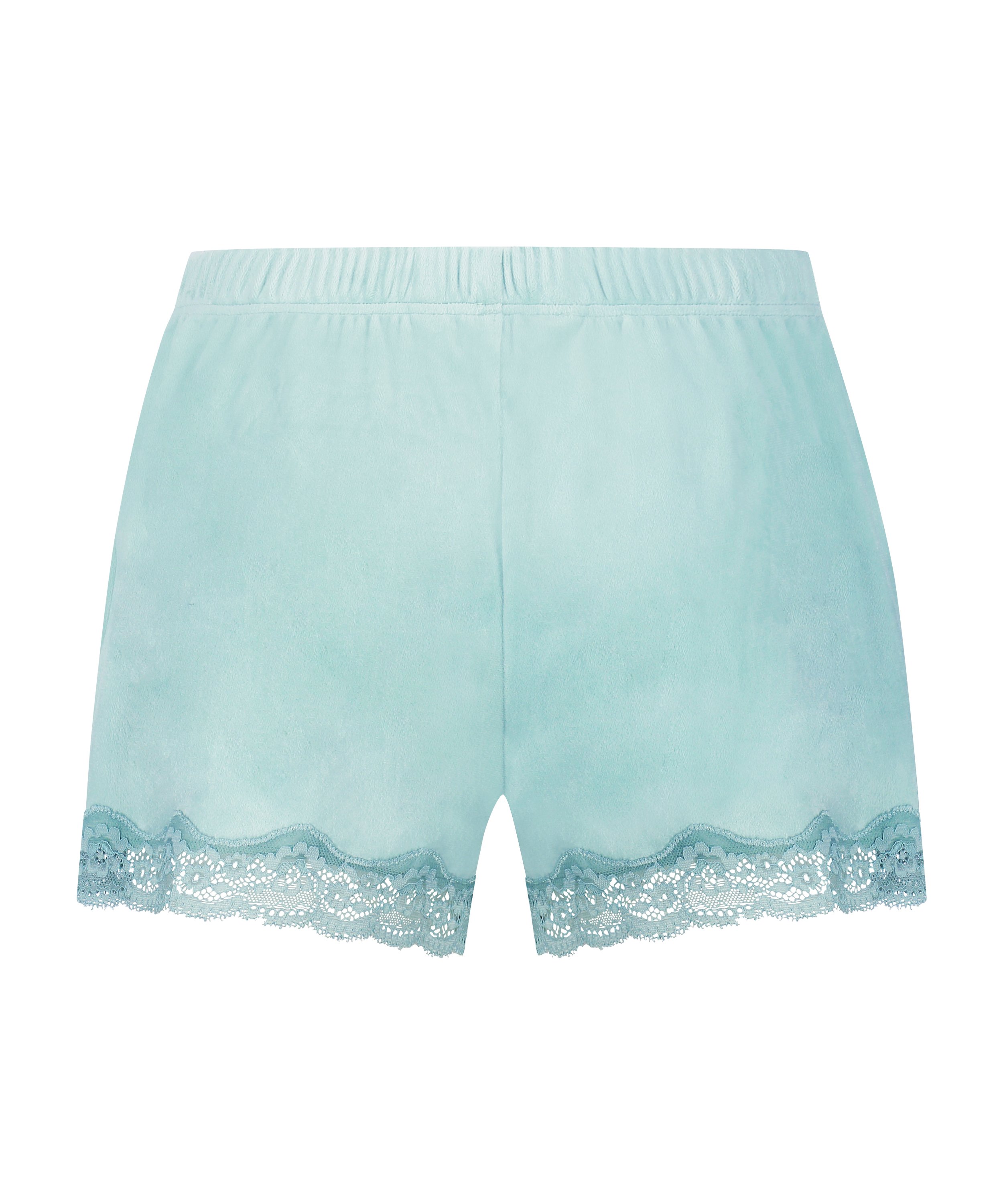 Velvet lace shorts, Green, main