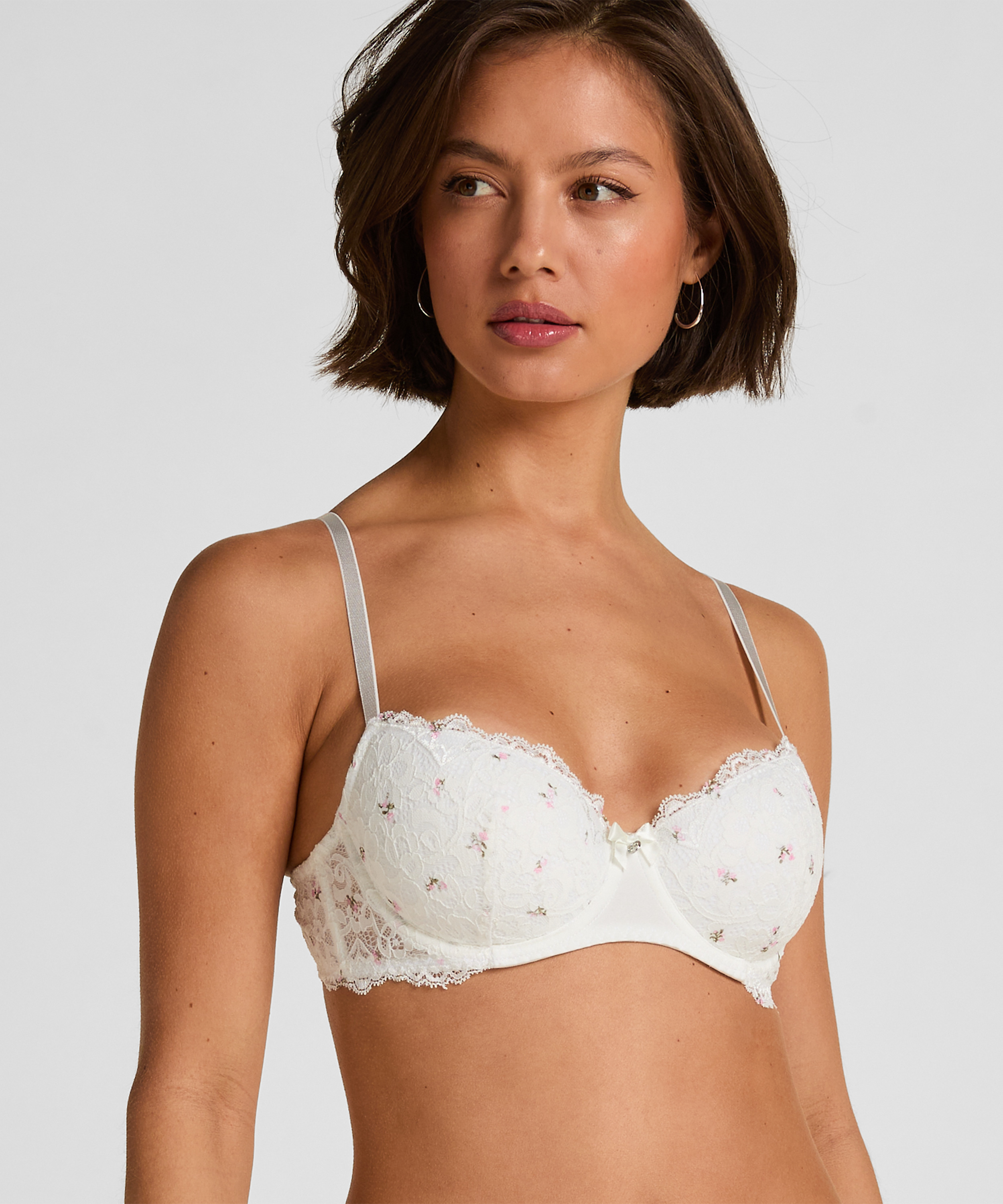 Marine Padded Underwired Bra, White, main