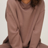 Top viscose mock neck, Brown