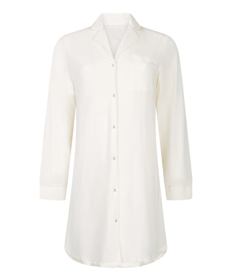 Essential Jersey Shirtdress, White